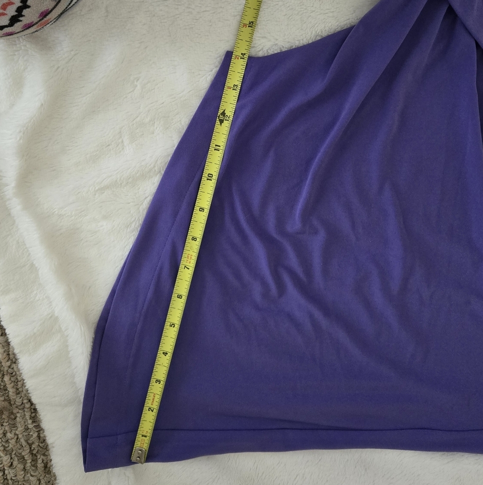 Lane Bryant Purple Jumpsuit with V-Neck and Defined Waist - Picture 8 of 13